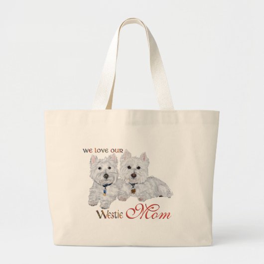 West Highland Terriers Moederdag Grote Tote Bag (Voorkant)
