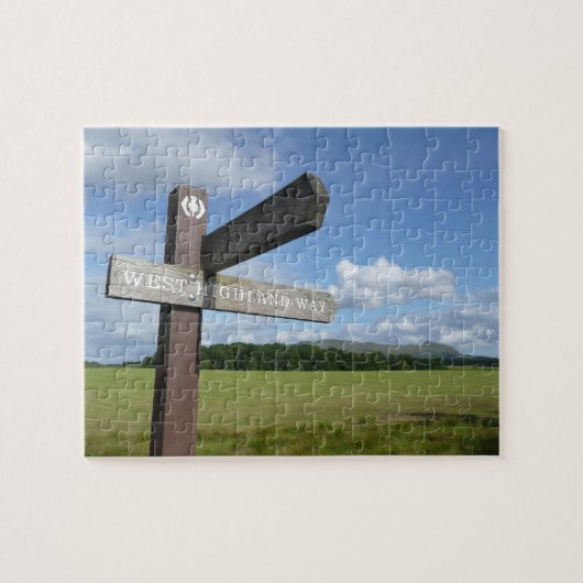 West Highland Way Sign Jigzaag Legpuzzel (Horizontaal)