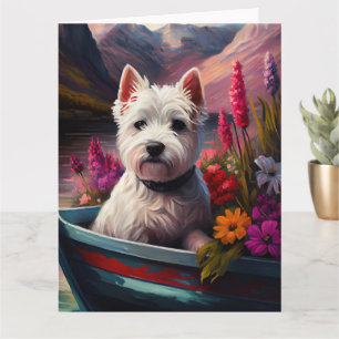 West Highland White Terrier aan boord Kaart