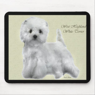 West Highland White Terrier Art Muismat