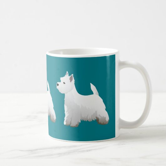 West Highland White Terrier Basic Breed Design Koffiemok (Rechts)