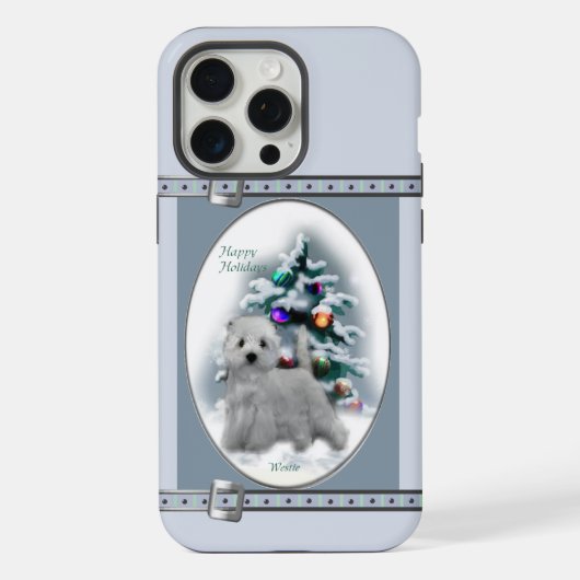 West Highland White Terrier Blue Noël (Verso)