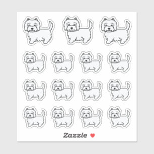 West Highland White Terrier Cartoon Honden Sticker