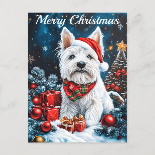 West Highland White Terrier Christmas Feestdagenkaart