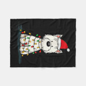 West Highland White Terrier Christmas Graphics Dog Fleece Deken (Voorkant (Horizontaal))