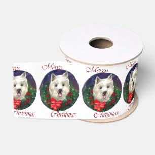 West Highland White Terrier Christmas Grosgrain Lint