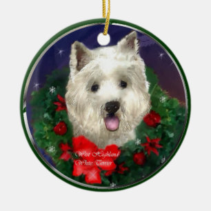 West Highland White Terrier Christmas Keramisch Ornament