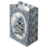 West Highland White Terrier Christmas Medium Cadeauzakje (Voorkant Gekanteld)