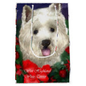 West Highland White Terrier Christmas Medium Cadeauzakje (Achterkant)