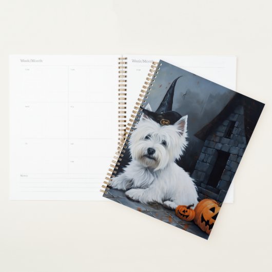 West Highland White Terrier Citrouille Halloween (Devant avec enveloppe)