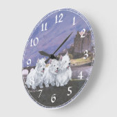 West Highland White Terrier Clock Grote Klok (Hoek)