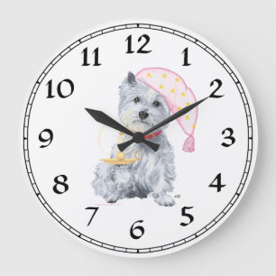 West Highland White Terrier Clock Grote Klok