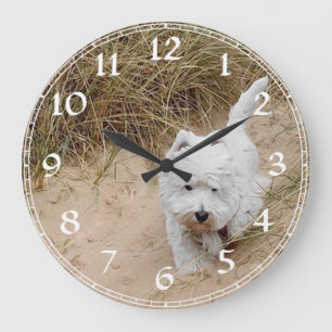 West Highland White Terrier Clock Grote Klok
