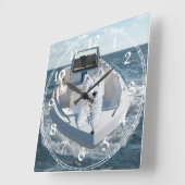 West Highland White Terrier Clock Vierkante Klok (Hoek)