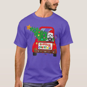 West Highland White Terrier Dog Riding Red Truck C T-shirt