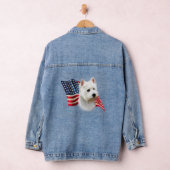 West Highland White Terrier Flag Denim Jacket (Hangar)