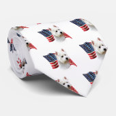 West Highland White Terrier Flag Stropdas (Opgerold)