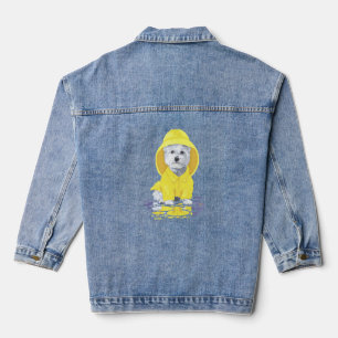 West Highland White Terrier gladde Sou'wester Denim Jacket