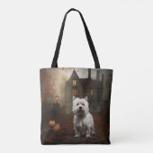 West Highland White Terrier Halloween Scary Draagtas (Achterkant)