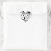 West Highland White Terrier Hart Sticker (Tas)