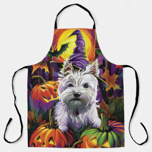 West Highland White Terrier Hond Halloween Heks Schort