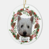West Highland White Terriër Hond Keramisch Ornament (Links)