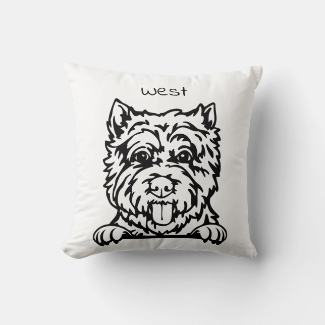 West Highland White Terrier hond Kussen (Voorkant)