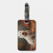 West Highland White Terrier in de herfst laat Herf Bagagelabel (Achterkant verticaal)