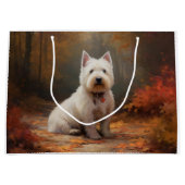 West Highland White Terrier in de herfst laat Herf Groot Cadeauzakje (Voorkant)