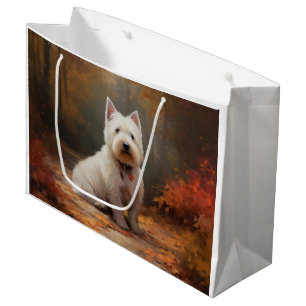 West Highland White Terrier in herfstbladeren val Groot Cadeauzakje