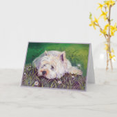 West Highland White Terrier Kaarten (Gele Bloem)