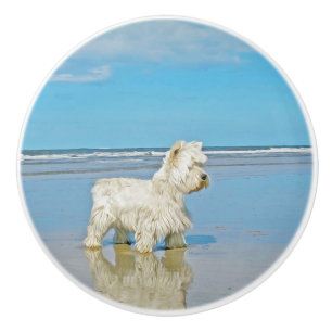 West Highland White Terrier Keramische Knop