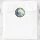 West Highland White Terrier Kerst sticker (Tas)