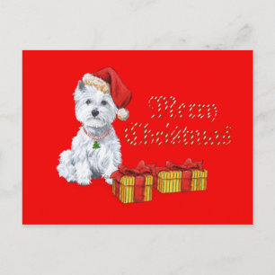 West Highland White Terrier-kerstcadeautjes Feestdagenkaart
