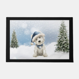 West Highland White Terrier Kerstdoormat Deurmat