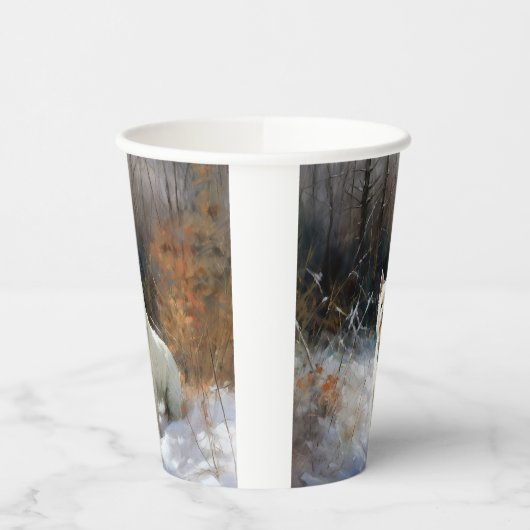 West Highland White Terrier laat het sneeuwen Kers Papieren Bekers (Links)