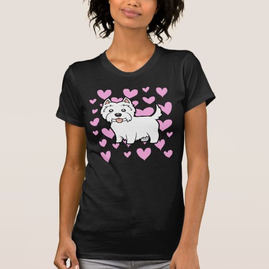 West Highland White Terrier Love T-shirt (Voorkant)
