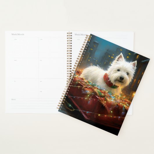 West Highland White Terrier Noël Fête (Devant avec enveloppe)