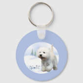 West Highland White Terrier Noel Sleutelhanger (Achterkant)