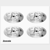 West Highland White Terrier Ovale Sticker (Vel)