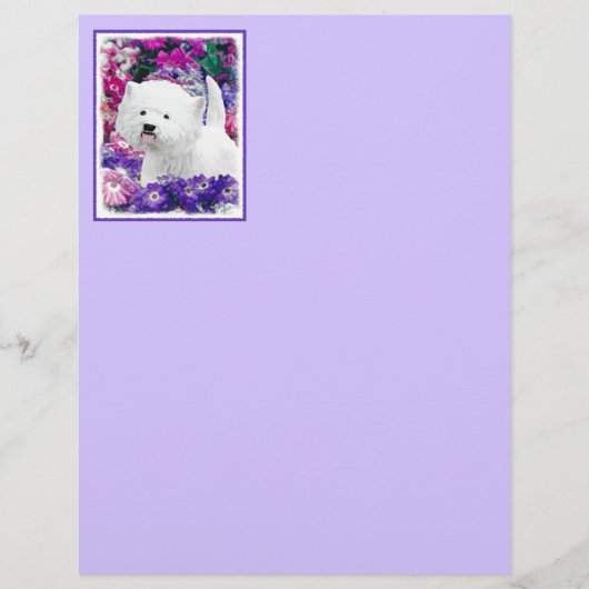 West Highland White Terrier Painting Dog Art (Voorkant)