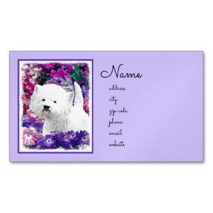 West Highland White Terrier Painting Dog Art Magnetisch Visitekaartje