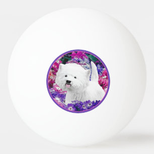 West Highland White Terrier Painting Dog Art Pingpongballen