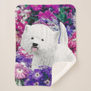 West Highland White Terrier Painting Dog Art Sherpa Deken