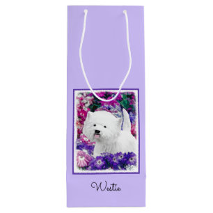 West Highland White Terrier Painting Dog Art Wijn Cadeautas