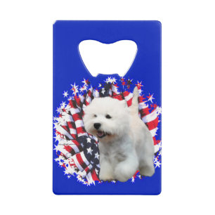 West Highland White Terrier Patriot Kredietkaart Flessenopener
