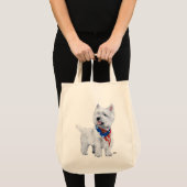 West Highland White Terrier Patriotic Tote Bag (Voorkant (product))
