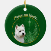 West Highland White Terrier Peace Keramisch Ornament (Achterkant)