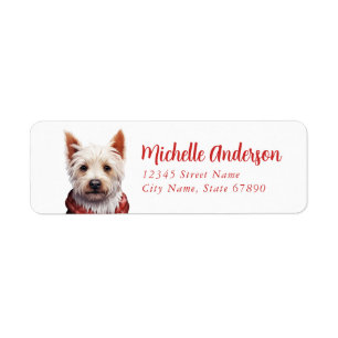 West Highland White Terrier Return Address Labels