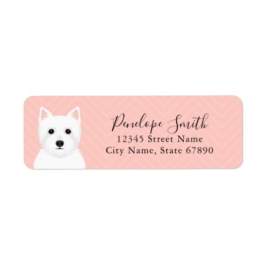 West Highland White Terrier Return Address Labels (Voorkant)